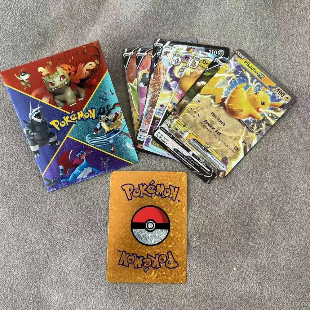 10Pcs Pokemon Cards German Spanish French English Vmax GX Color Energy Card Pikachu Rare Collection Battle Trainer Boys Gift - NTKSTORE