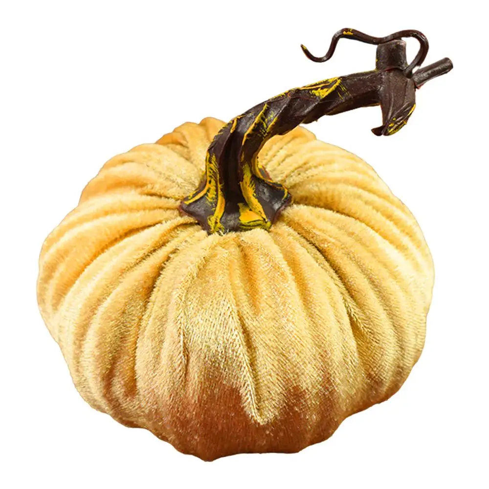 Fall Artificial Pumpkins Velvet Foam Pumpkin Thanksgiving Halloween Decoration Autumn Table Centerpiece Decorative Ornaments - NTKSTORE