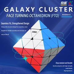 [ECube] Diansheng FTO Magnetic Cube Galaxy Cluster Face Turning Octahedron Magnetic Magic Speed Educational Puzzle Toy Gift - NTKSTORE