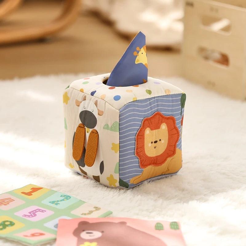 Montessori Toys Magic Cotton Animal Tissue Box Kids Finger Exercise Busy Board Toys Baby Educational Activity Sensory Game Gifts - NTKSTORE