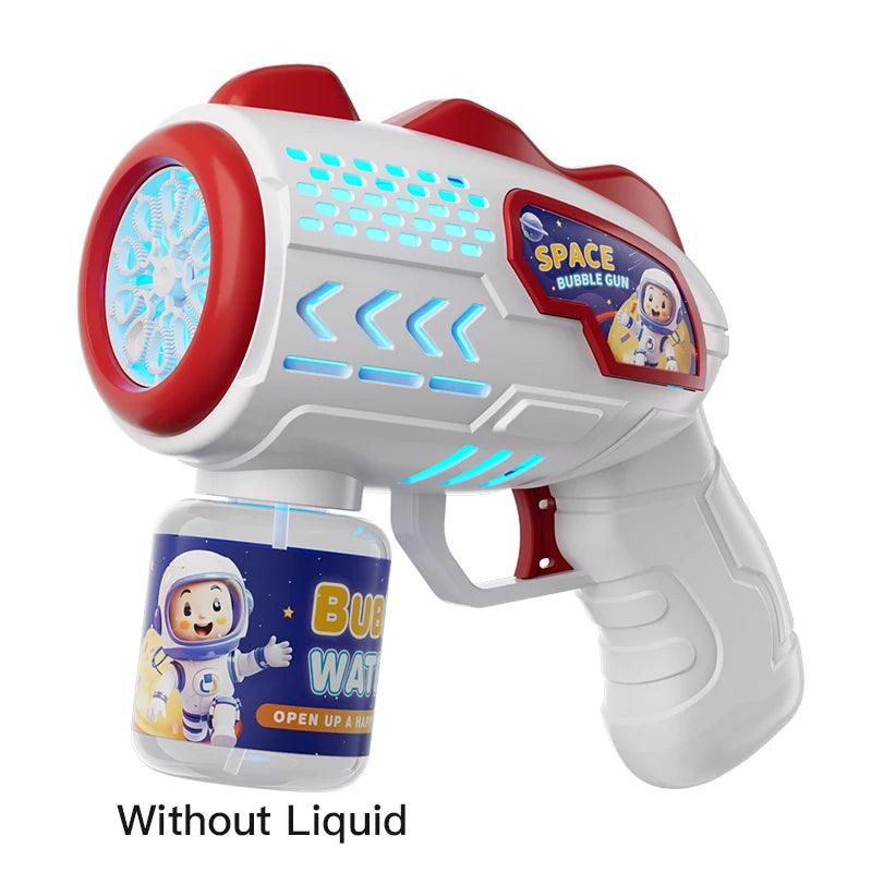 Astronaut Electric Automatic Light Bubble Machine Bubbles Gun Summer Beach Bath Outdoor Game Fantasy Toys for Children Kids Gift - NTKSTORE