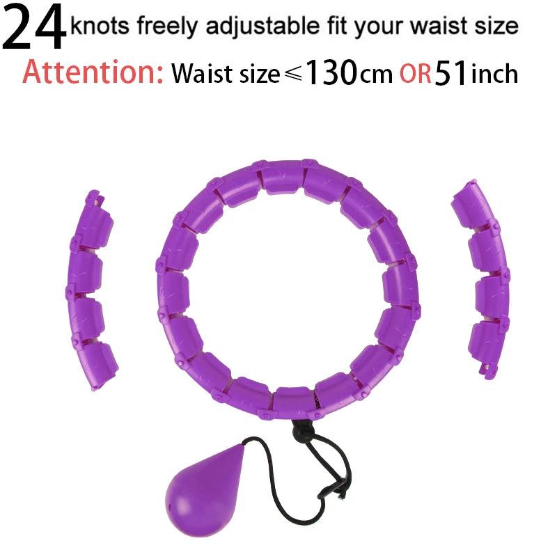 32/20/24/28 Section Adjustable Sport Hoops Abdominal Waist Exercise Detachable Hoola Massage Fitness Hoop Training Weight Loss - NTKSTORE