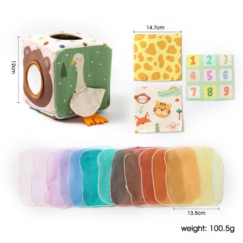 Montessori Toys Magic Cotton Animal Tissue Box Kids Finger Exercise Busy Board Toys Baby Educational Activity Sensory Game Gifts - NTKSTORE