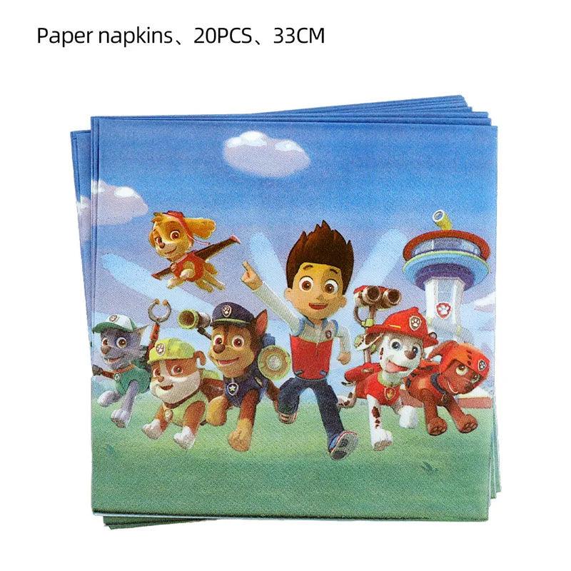 PAW Patrol Birthday Party Decorations Latex Aluminum Foil Balloons Disposable Tableware Kids Event Supplies Chase Marshall Skye - NTKSTORE