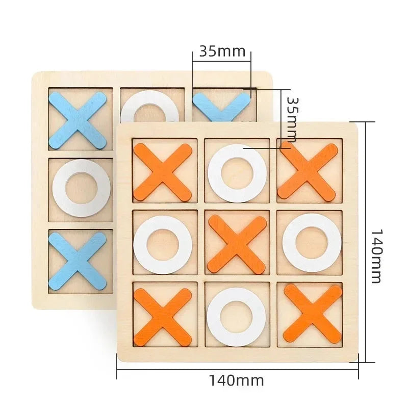 Kids Puzzle Wooden Chess Game, Montessori Chess Board Game Interaction Training, Early Educational Brain Learing Puzzles Toys