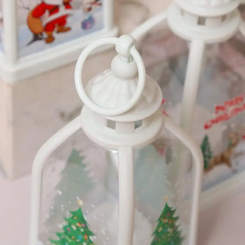 Christmas Lantern Decorative Holiday Tabletop Christmas Decoration Battery Operated LED Candle Light For Holiday Centerpieces