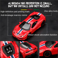 Bburago 1:64 Ferrari SF90 Stradale Replica Car Model, Scale F40 F50 458 488 Enzo Laferrari Diecast Miniature Art Kid Boy Toy - NTKSTORE