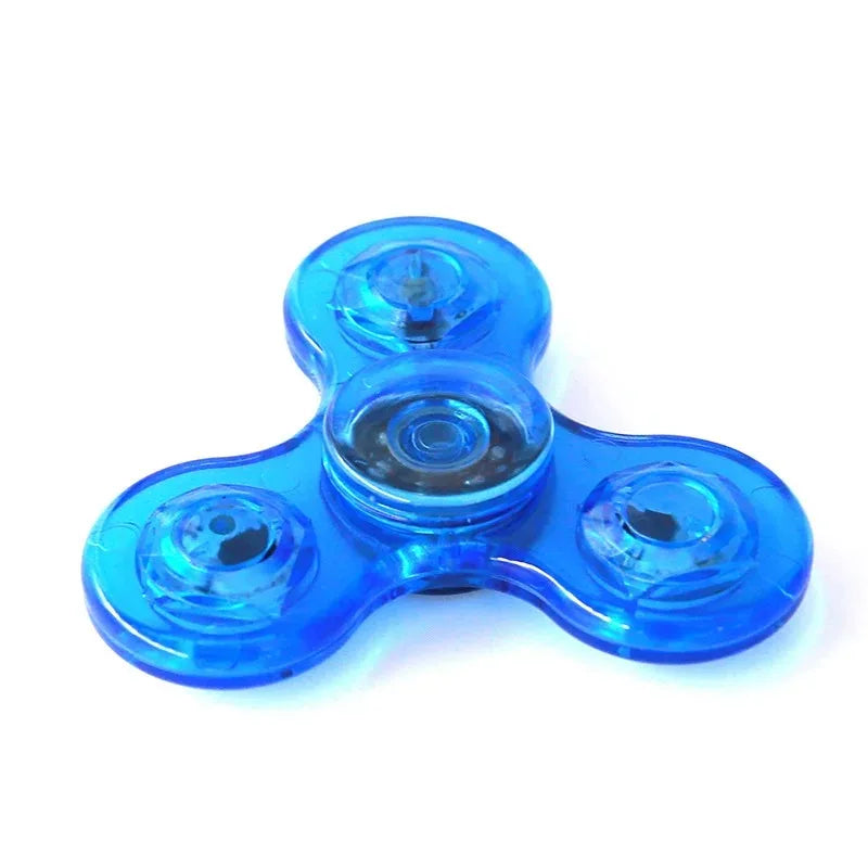 Crystal Luminous LED light Fidget Spinner Hand Top Spinners Glow in Dark EDC Stress Relief Toys Kinetic Gyroscope for Children - NTKSTORE