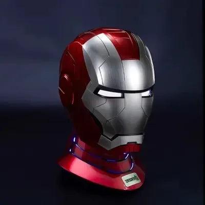 Iron Man Hot Toys Mk5 Autoking 1/1helmet Remote And Voice Control Iron Man Automatic Helmet Mask With Led Light Boy Gift Present - NTKSTORE