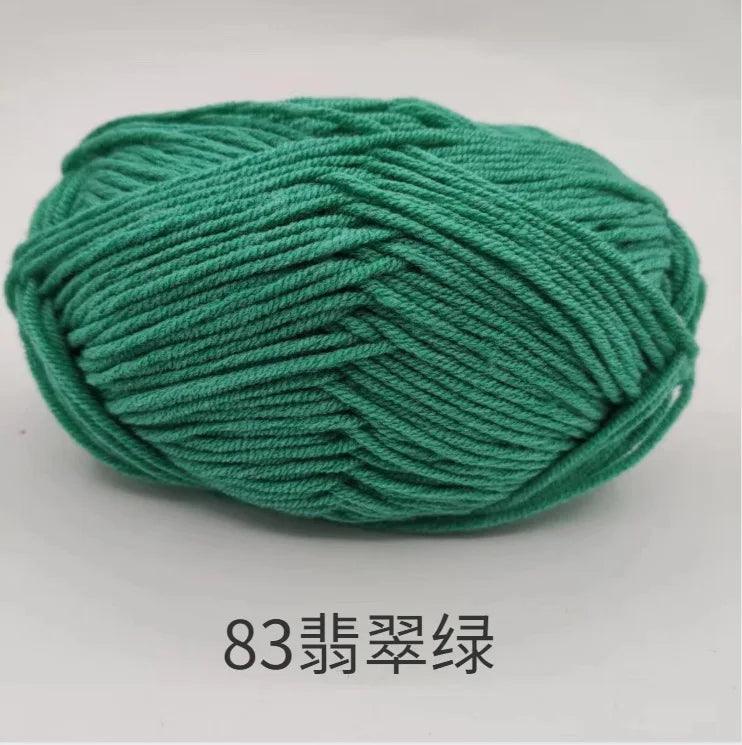 40-50g/Set 4ply Milk Cotton Knitting Yarn Needlework Dyed Lanas For Crochet Craft Sweater Hat Dolls At Low Price - NTKSTORE