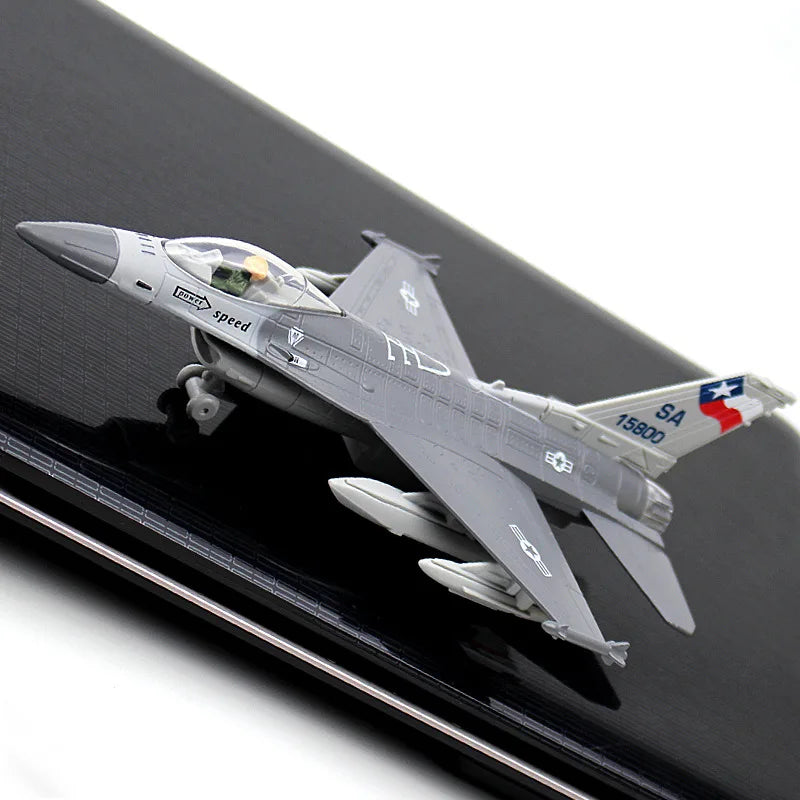 Alloy F16 Fighter model acoustooptic return force aviation military aircraft model Toy Ornament Gift FJ5