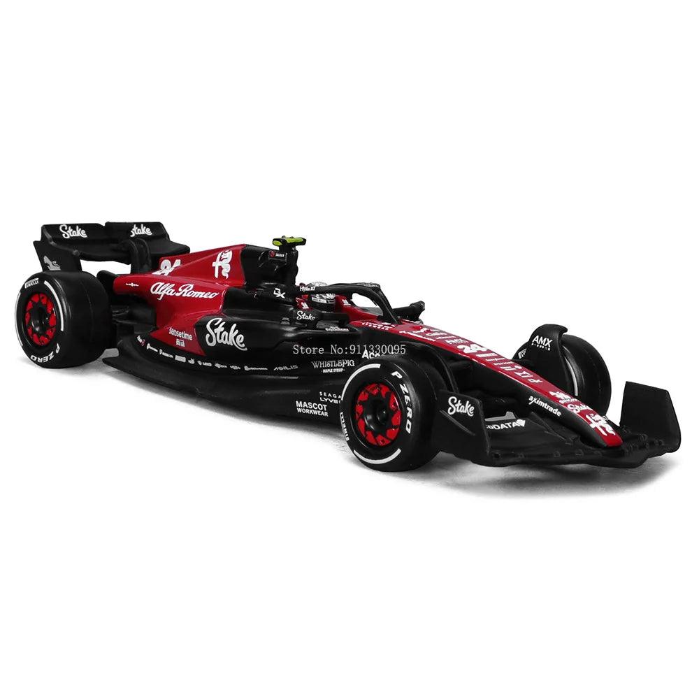 Bburago 1:43 F1 2023 24# Zhou Guanyu Alfa Romeo F1 Team Stake C43 77# Valtteri Bottas Alloy Car Die Cast Car Model Competition - NTKSTORE