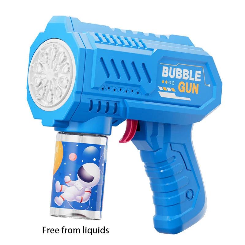 Astronaut Electric Automatic Light Bubble Machine Bubbles Gun Summer Beach Bath Outdoor Game Fantasy Toys for Children Kids Gift - NTKSTORE