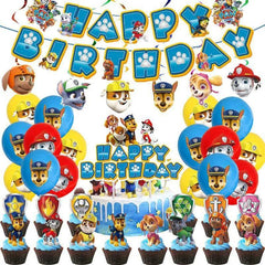 PAW Patrol Birthday Party Decorations Latex Aluminum Foil Balloons Disposable Tableware Kids Event Supplies Chase Marshall Skye - NTKSTORE