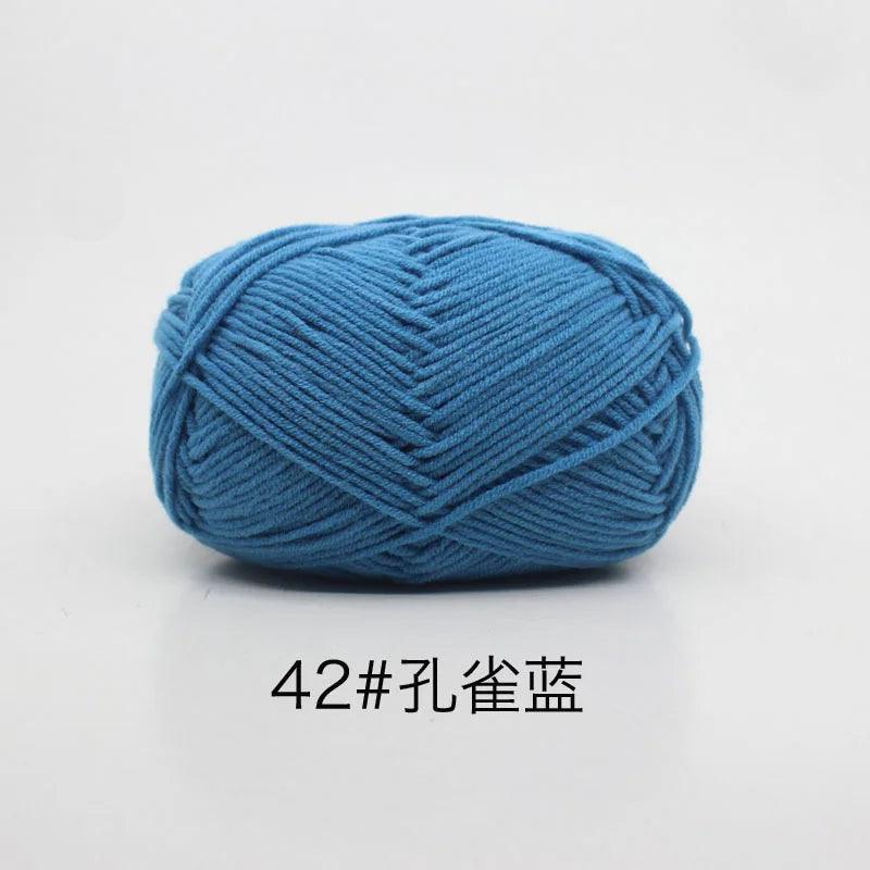 40-50g/Set 4ply Milk Cotton Knitting Yarn Needlework Dyed Lanas For Crochet Craft Sweater Hat Dolls At Low Price - NTKSTORE