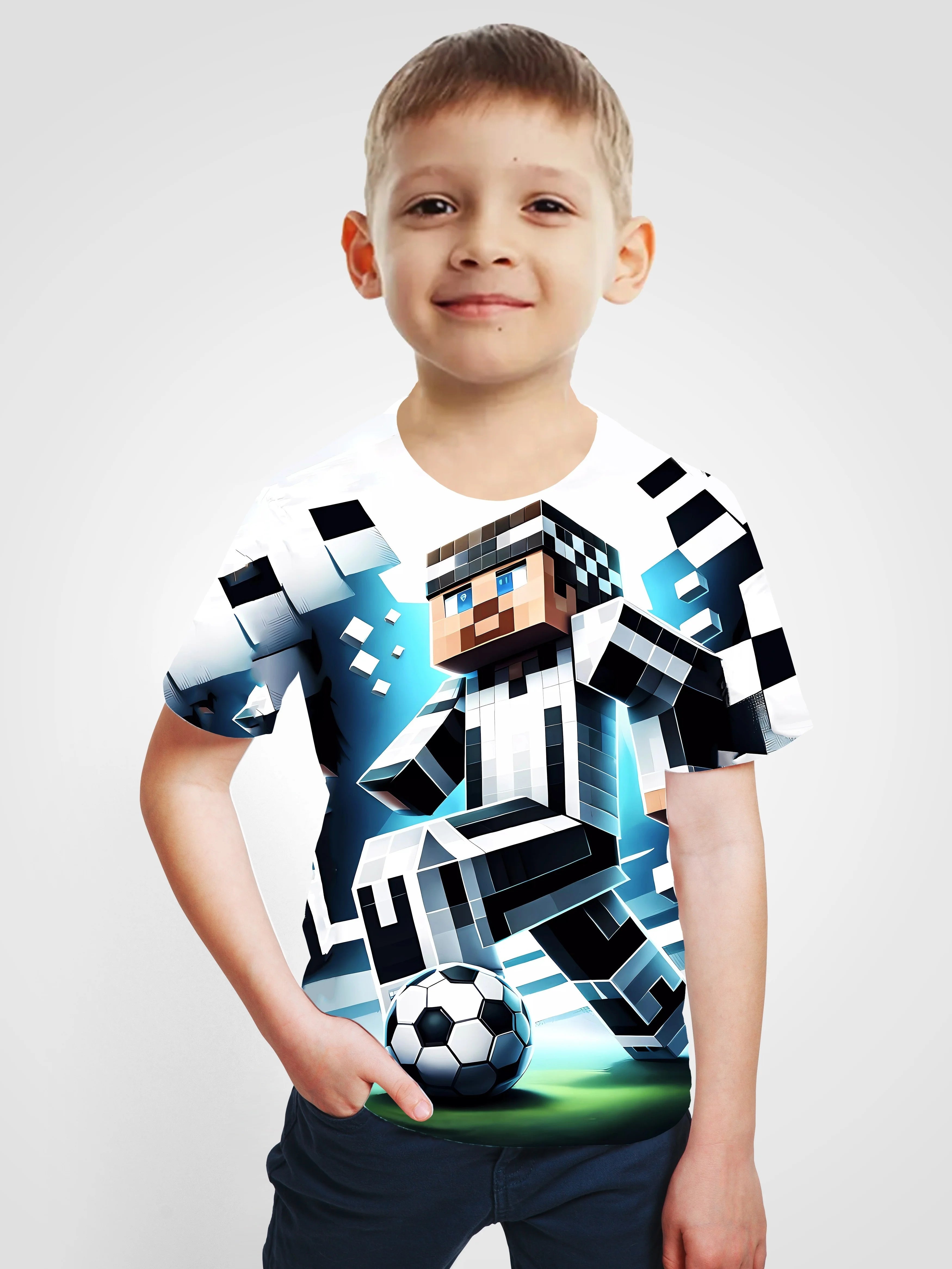 MINISO Summer New Children's Cartoon Print T-shirt 4-14 Year Old Boys Casual Top for Girls Clothing Boys Breathable T-shirt 2024 - NTKSTORE