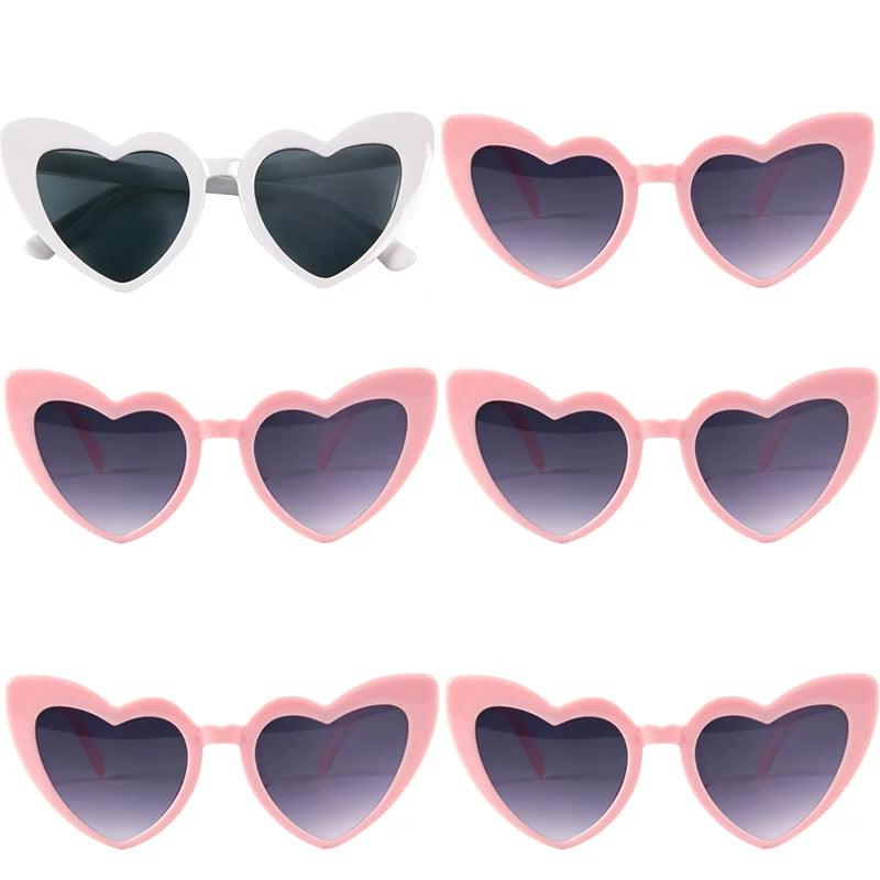 Heart Shaped Sunglasses for Women Retro Cat Eye Sunglasses Wedding Engagement Decoration Shopping Traveling Party Accessories - NTKSTORE