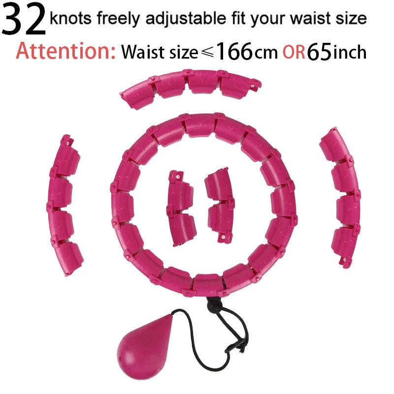 32/20/24/28 Section Adjustable Sport Hoops Abdominal Waist Exercise Detachable Hoola Massage Fitness Hoop Training Weight Loss - NTKSTORE