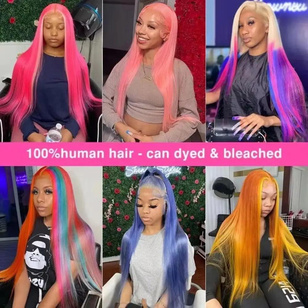 613 13x6 HD Lace Frontal Wig Honey Blonde 13x4 Lace Front Human Hair Wigs For Women Preplucked Bone Straight Human Hair 200% - NTKSTORE