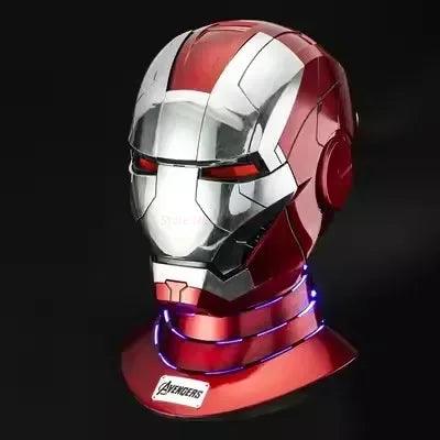 Iron Man Hot Toys Mk5 Autoking 1/1helmet Remote And Voice Control Iron Man Automatic Helmet Mask With Led Light Boy Gift Present - NTKSTORE