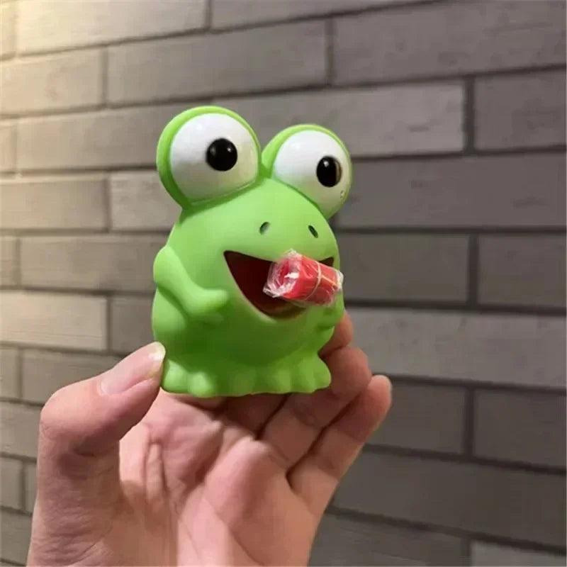 Children Creative Decompression Fidget Toys Pinch Frog Dinosaur Sticking Tongue Out Relieve Stress Toy Christmas Gifts For Kids - NTKSTORE