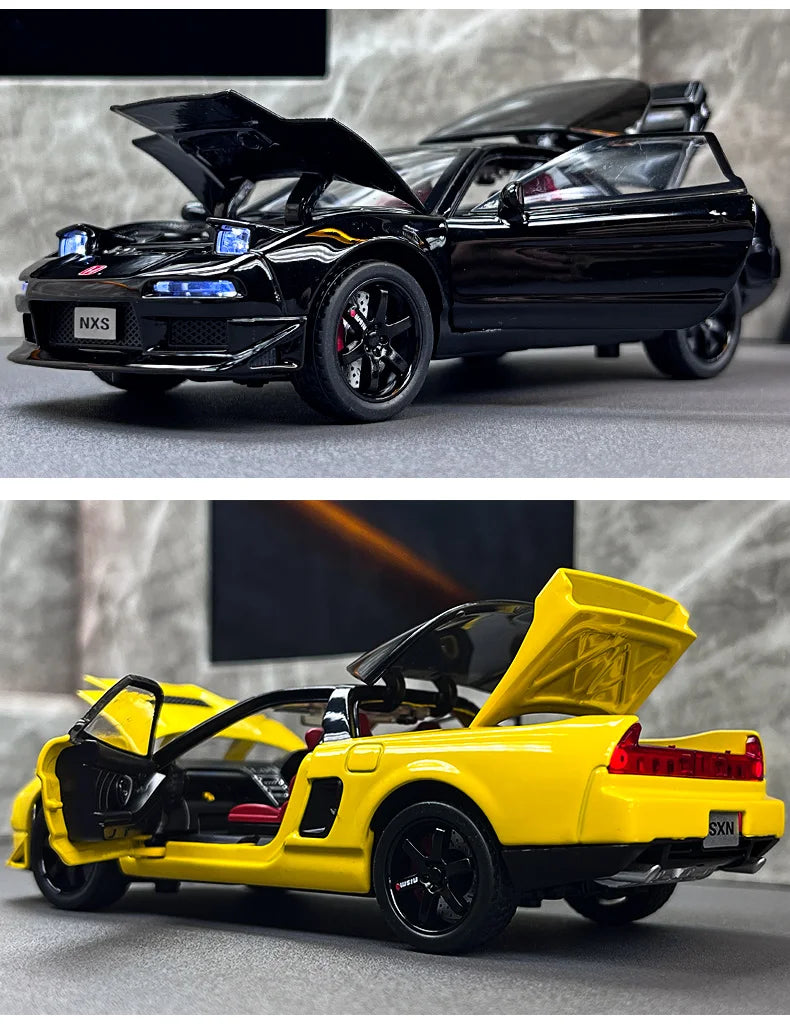 1:32 Honda NSX Coupe Alloy Miniature Car Diecast Metal Scale Car Model Sound＆Light Collection Childrens Toy Car Vehicles Gifts