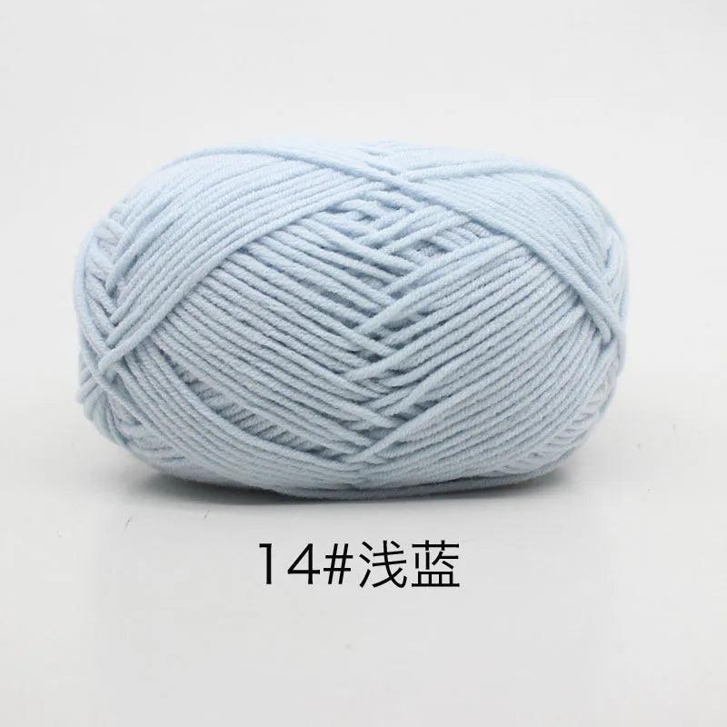 40-50g/Set 4ply Milk Cotton Knitting Yarn Needlework Dyed Lanas For Crochet Craft Sweater Hat Dolls At Low Price - NTKSTORE