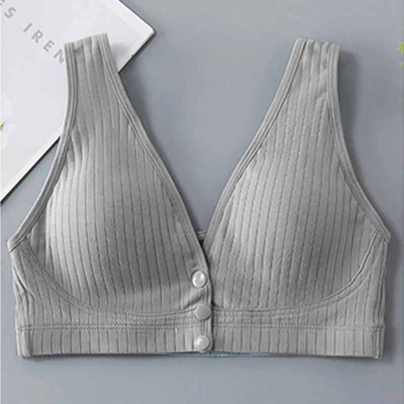 Female Mom Nursing Bra Cotton Maternity Thin Women Breastfeeding Underwear Front Open Buckle Breathable Ladies Women Brassiere - NTKSTORE