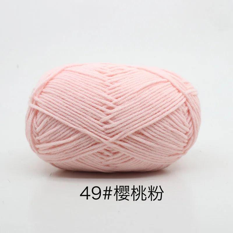 40-50g/Set 4ply Milk Cotton Knitting Yarn Needlework Dyed Lanas For Crochet Craft Sweater Hat Dolls At Low Price - NTKSTORE