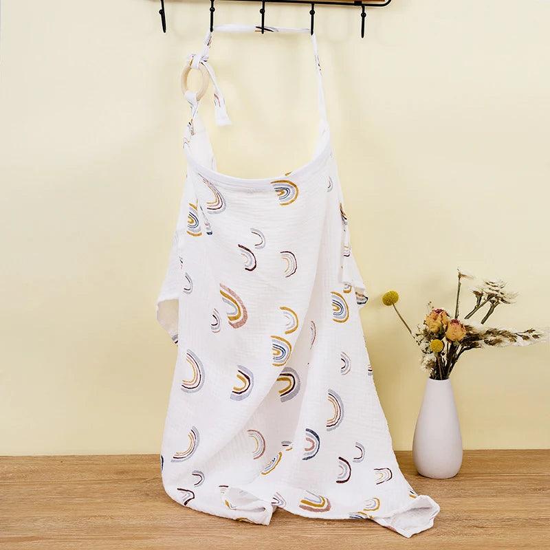 Mother Outing Breastfeeding Cover Cotton Baby Feeding Nursing Covers Adjustable Privacy Breastfeeding Apron Stroller Blanket - NTKSTORE