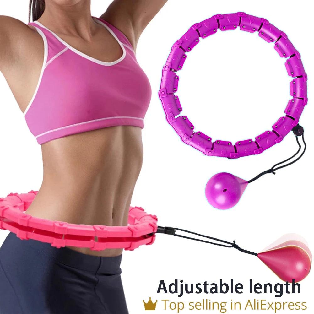 32/20/24/28 Section Adjustable Sport Hoops Abdominal Waist Exercise Detachable Hoola Massage Fitness Hoop Training Weight Loss - NTKSTORE