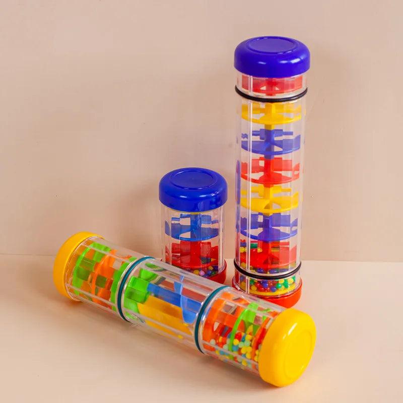 Montessori Baby Rain Stick Rainbow Hourglass Rain Music Rattle Baby Educational Toy Rainmaker Montessori Sensory Toys for Kids - NTKSTORE