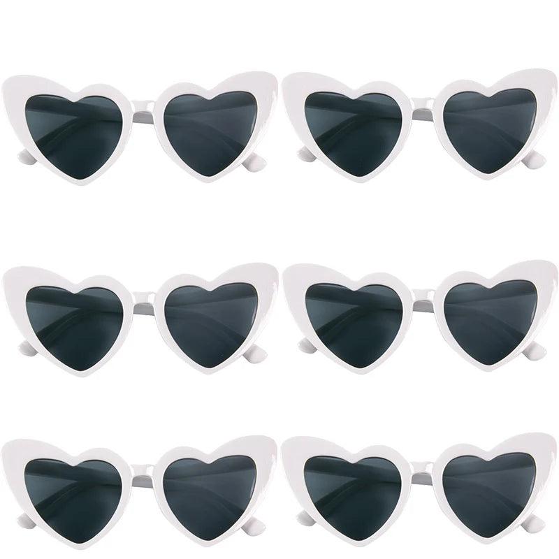 Heart Shaped Sunglasses for Women Retro Cat Eye Sunglasses Wedding Engagement Decoration Shopping Traveling Party Accessories - NTKSTORE