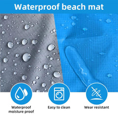 Waterproof Beach Mat Extra Large Outdoor Camping Mat Blanket Folding Sand Free Pocket Mattress Portable Lightweight Picnic Mat - NTKSTORE