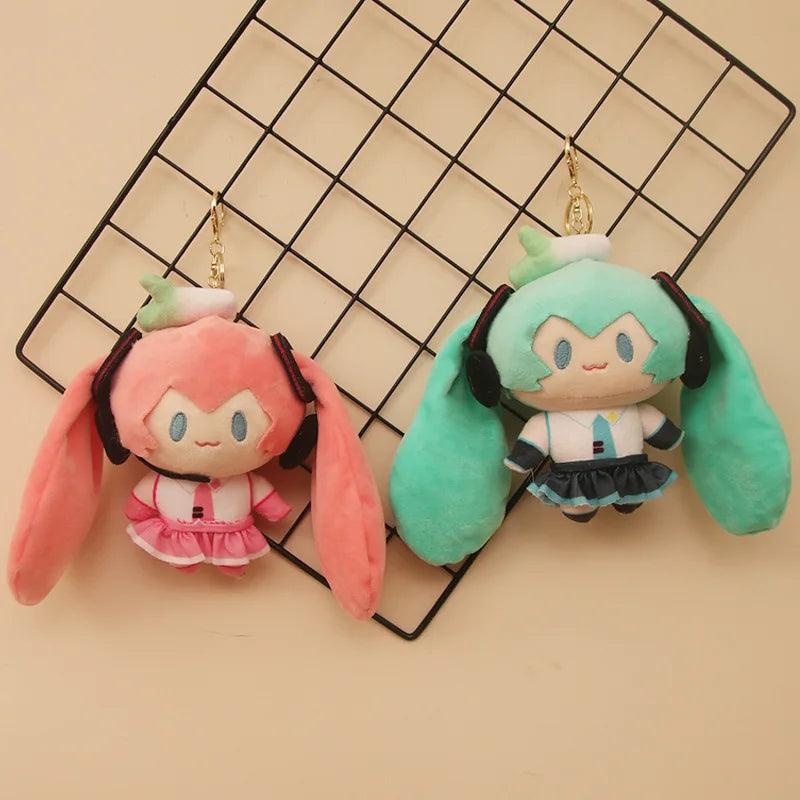 Hatsune Miku Plush Doll Keychain 15cm Cute Miku Anime Collection Peripheral Toys Bag Pendant Decoration Toys Girlfriends Gift - NTKSTORE