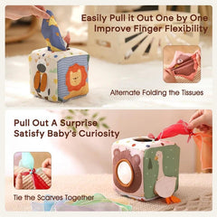 Montessori Toys Magic Cotton Animal Tissue Box Kids Finger Exercise Busy Board Toys Baby Educational Activity Sensory Game Gifts - NTKSTORE