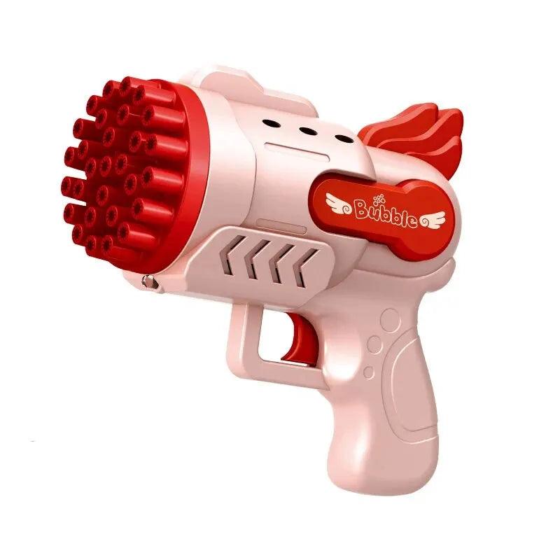 Light-Up Bubble Gun - 29-Hole Gatling Blaster for Boys & Girls 6-14 Years Old (Battery & Bubble Liquid Not Included) - NTKSTORE