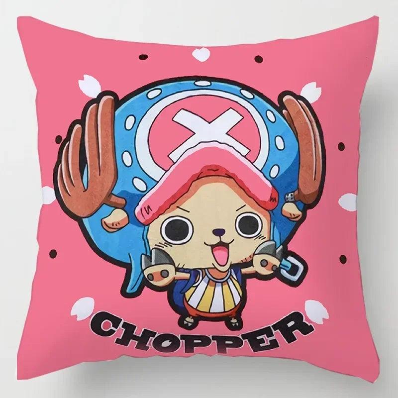 Hot Anime One Piece Luffy Figure Toys Cartoon Zoro Tony Chopper Printed Pillows Cover Birthday Party Decoration Toys Gift 45cm - NTKSTORE