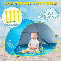 Baby Beach Tent Shade Pool UV Protection Sun Shelter Infant Outdoor Toys Swimming Pool Play House Tent Toys for Kids Children - NTKSTORE