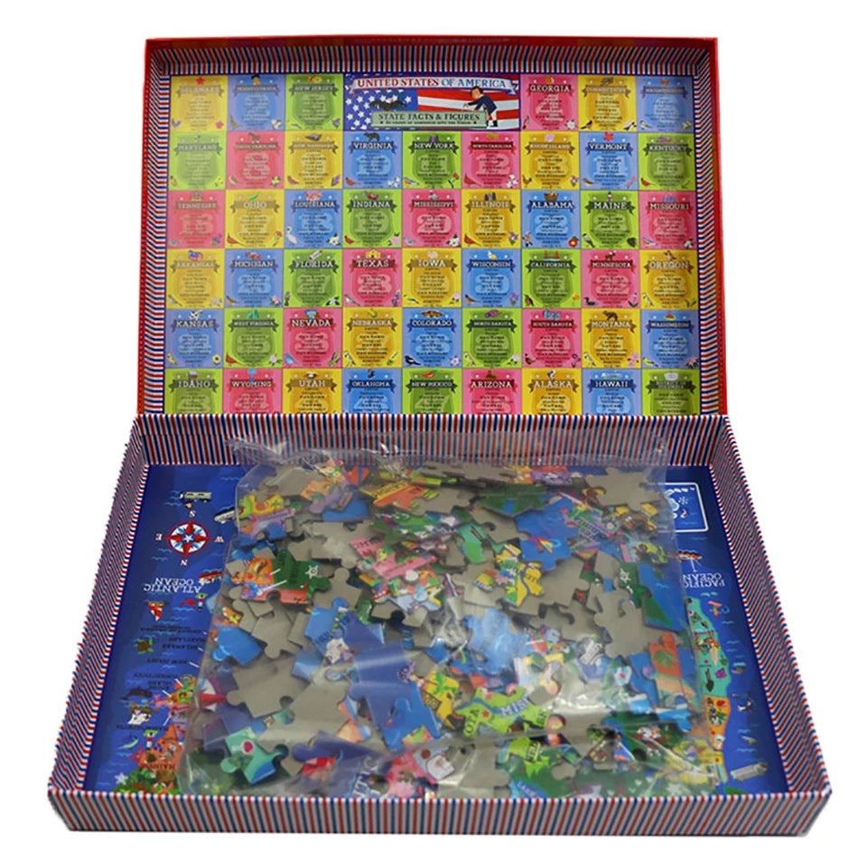 World Map Puzzle for Kids Gifts - 200 Piece - Learning Aid & Educational Games Toy for Kids Age 4 and Above - NTKSTORE