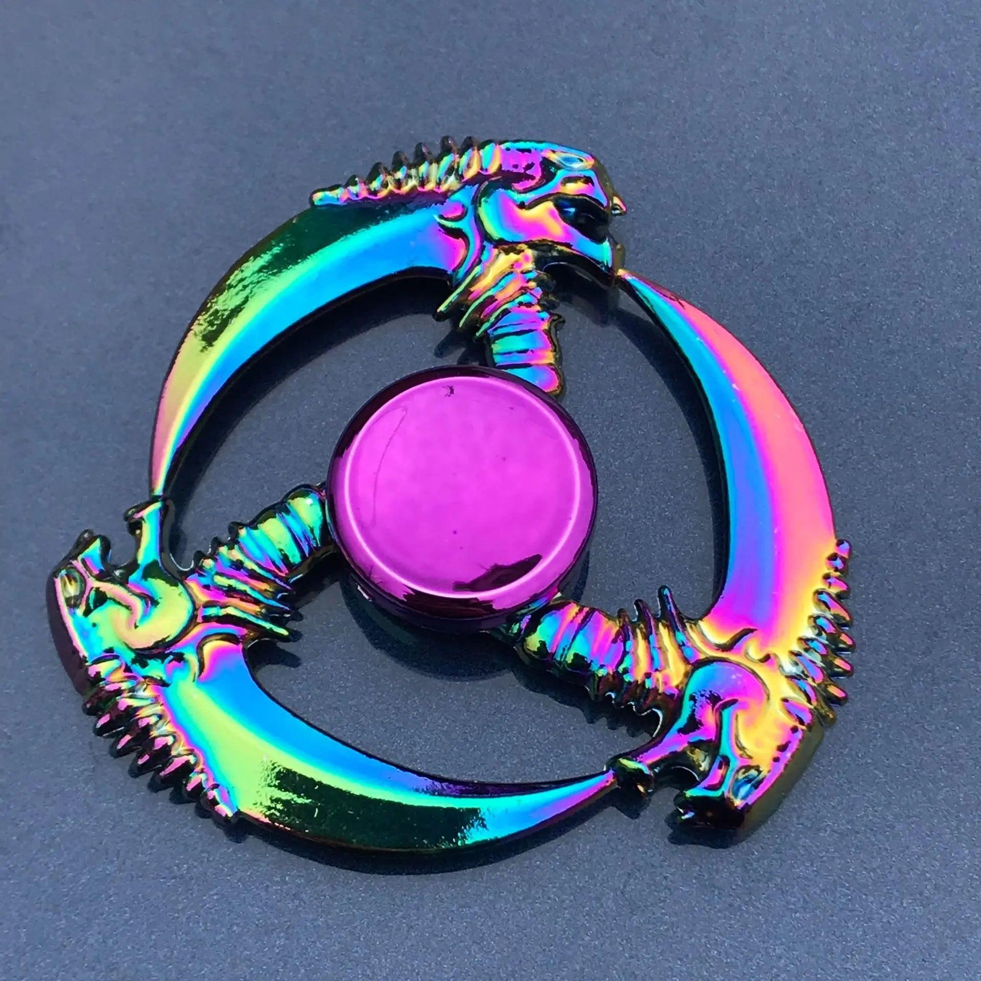 Rainbow Fidget Metal Spinner Colorful Finger Spinners High Speed Hand Spinners Fidget Toys for Stress Anxiety Relief for Adults - NTKSTORE