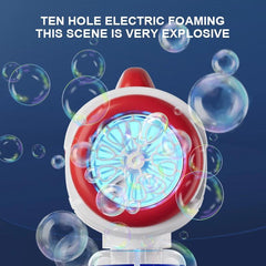 Astronaut Electric Bubble Gun Kids Toy Bubbles Machine Automatic Soap Blower with Light Summer Outdoor Party Games Children Gift - NTKSTORE