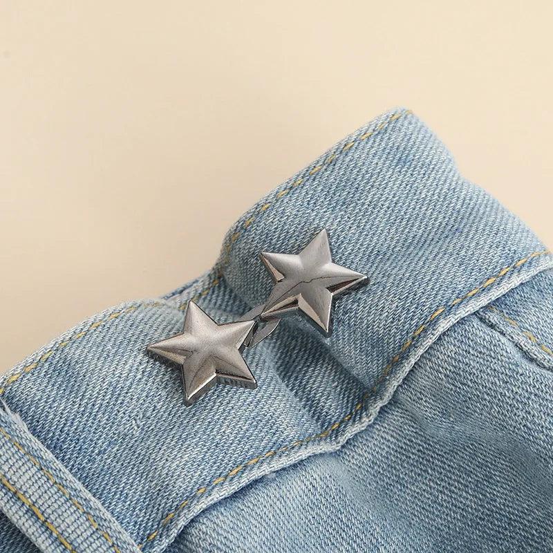 1Pcs Adjustable Clips for Pants Fastener Pants Pin Retractable Button Loose Button for Waist for Jeans Perfect Fit Reduce Waist - NTKSTORE