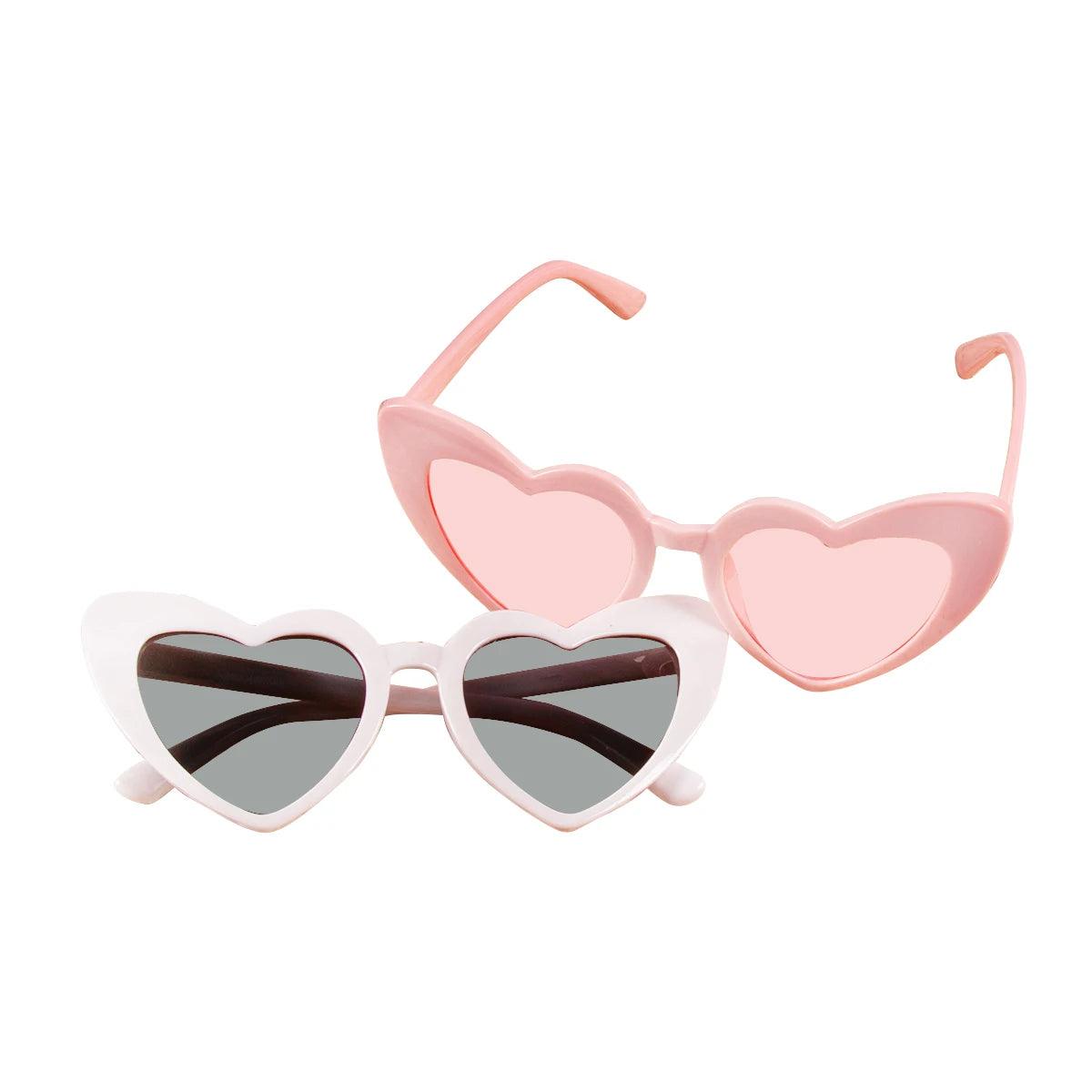 Heart Shaped Sunglasses for Women Retro Cat Eye Sunglasses Wedding Engagement Decoration Shopping Traveling Party Accessories - NTKSTORE