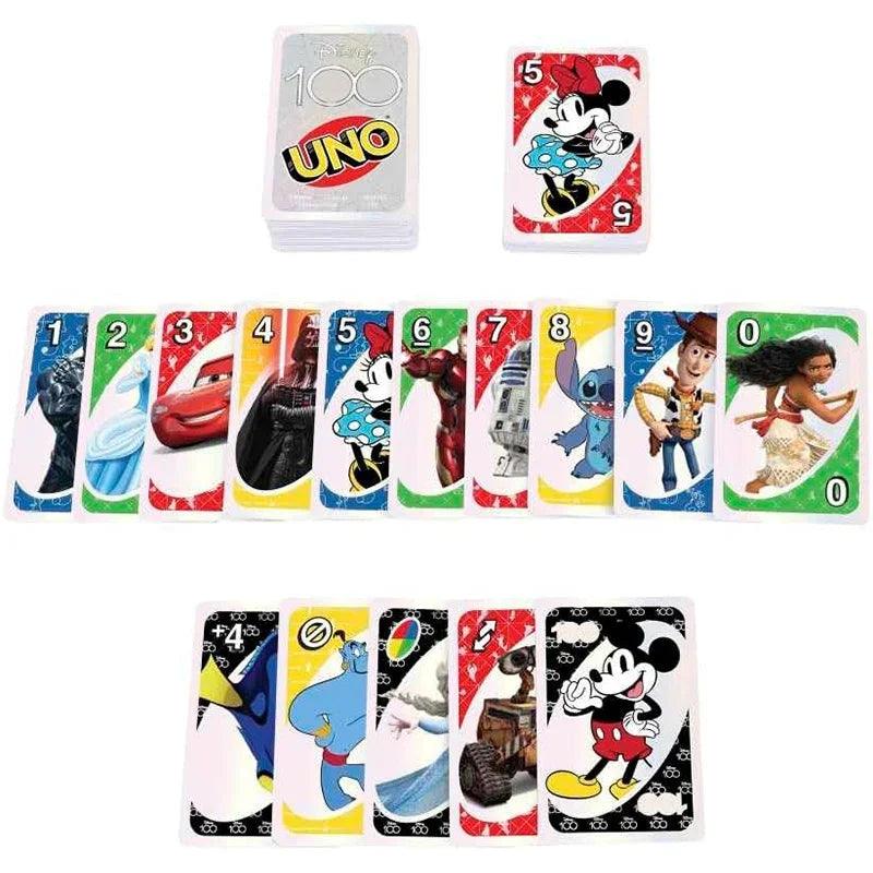 UNO Disney 100 Card Game for Kids, Featuring Disney Characters, Collectible Foil Card - NTKSTORE