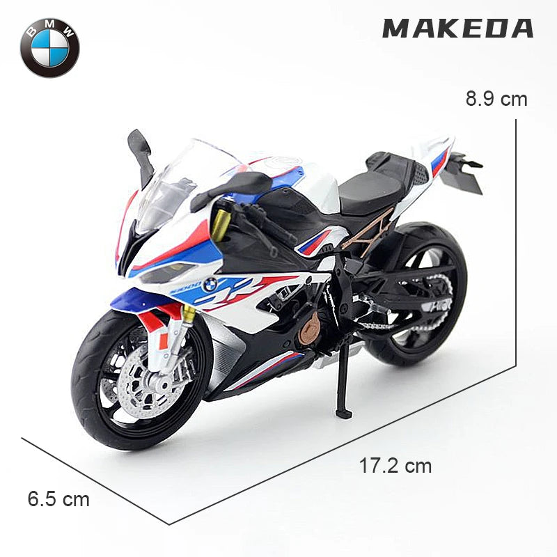 1/12 BMW S1000RR Alloy Diecast Motorcycle Model Toy Collection Hobbies Shork-Absorber Off Road Autocycle Toys Car Kid Gifts