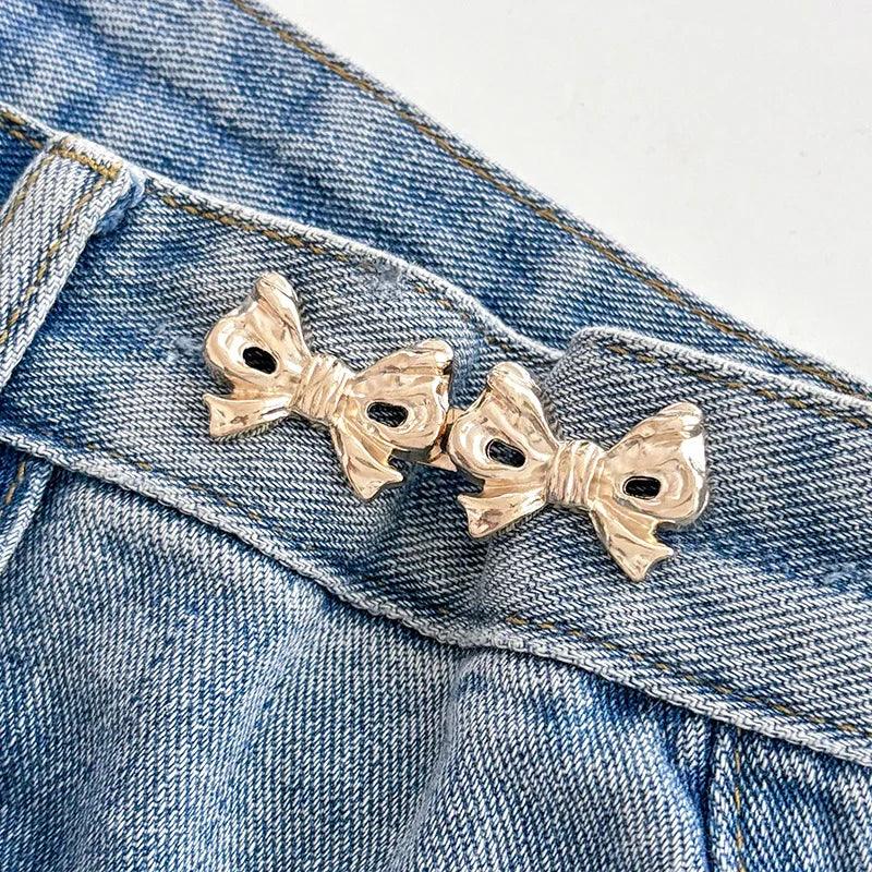 1Pcs Adjustable Clips for Pants Fastener Pants Pin Retractable Button Loose Button for Waist for Jeans Perfect Fit Reduce Waist - NTKSTORE