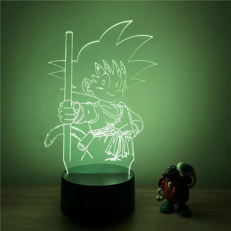 Anime Goku Vegeta Dragon Ball Z Super Saiyan 3D Lamp LED Night Light Goku Jiren Broly Table Lamp Gift 7 Colors - NTKSTORE