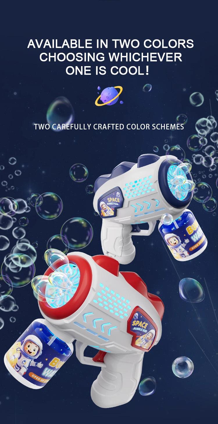 Astronaut Electric Bubble Gun Kids Toy Bubbles Machine Automatic Soap Blower with Light Summer Outdoor Party Games Children Gift - NTKSTORE