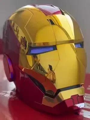 Iron Man Hot Toys Mk5 Autoking 1/1helmet Remote And Voice Control Iron Man Automatic Helmet Mask With Led Light Boy Gift Present - NTKSTORE